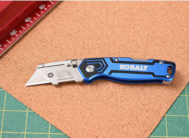 Kobalt Compact Lockback 3/4-in 1-Blade Folding Utility Knife