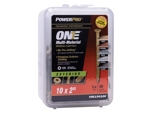 Power Pro #10 x 2-in Epoxy One Exterior Wood Screws