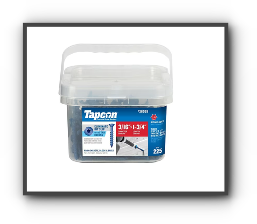 Tapcon Blue 3/16-in x 1-3/4-in Concrete Screws Anchors (225-Pack)